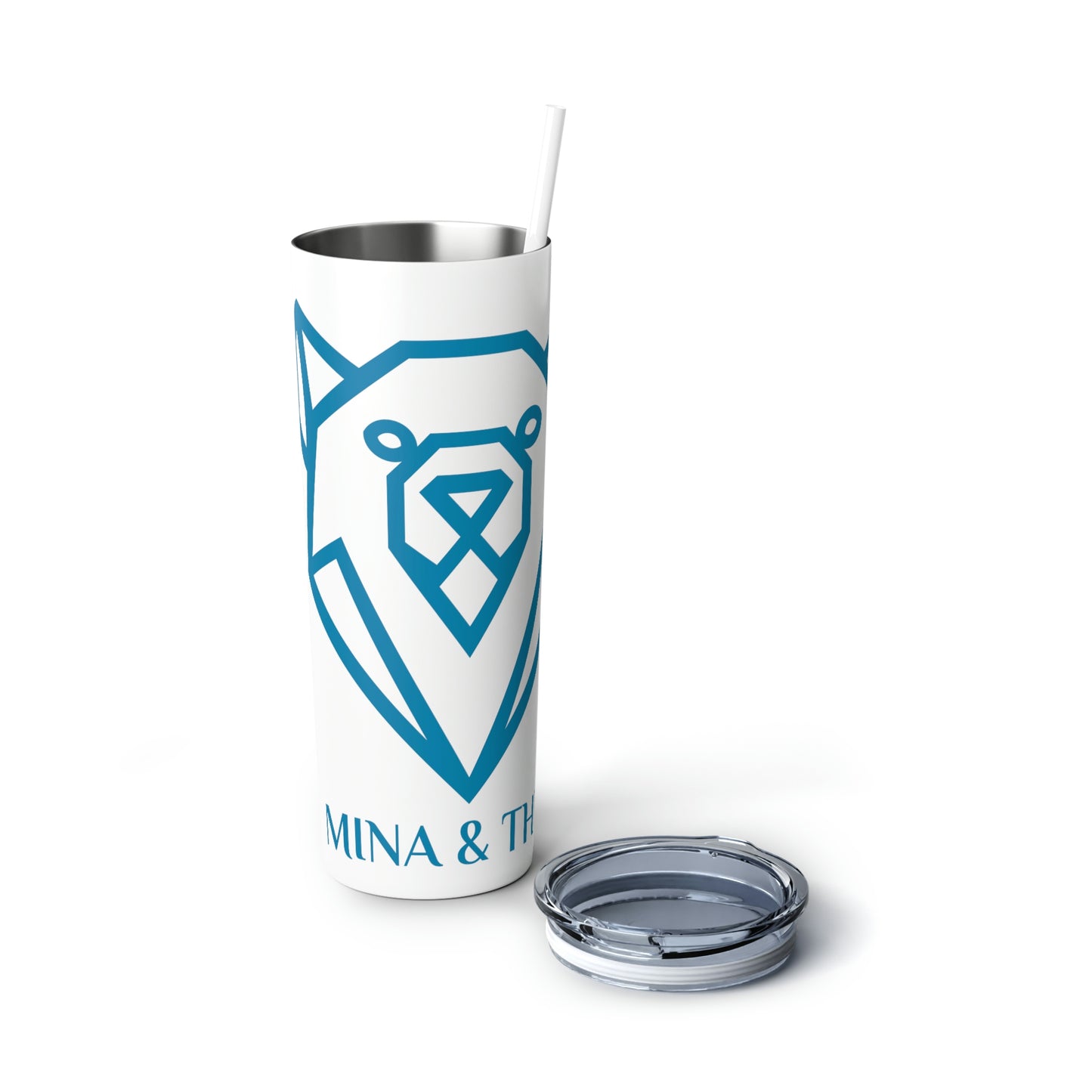 Skinny Steel Tumbler with Straw, 20oz