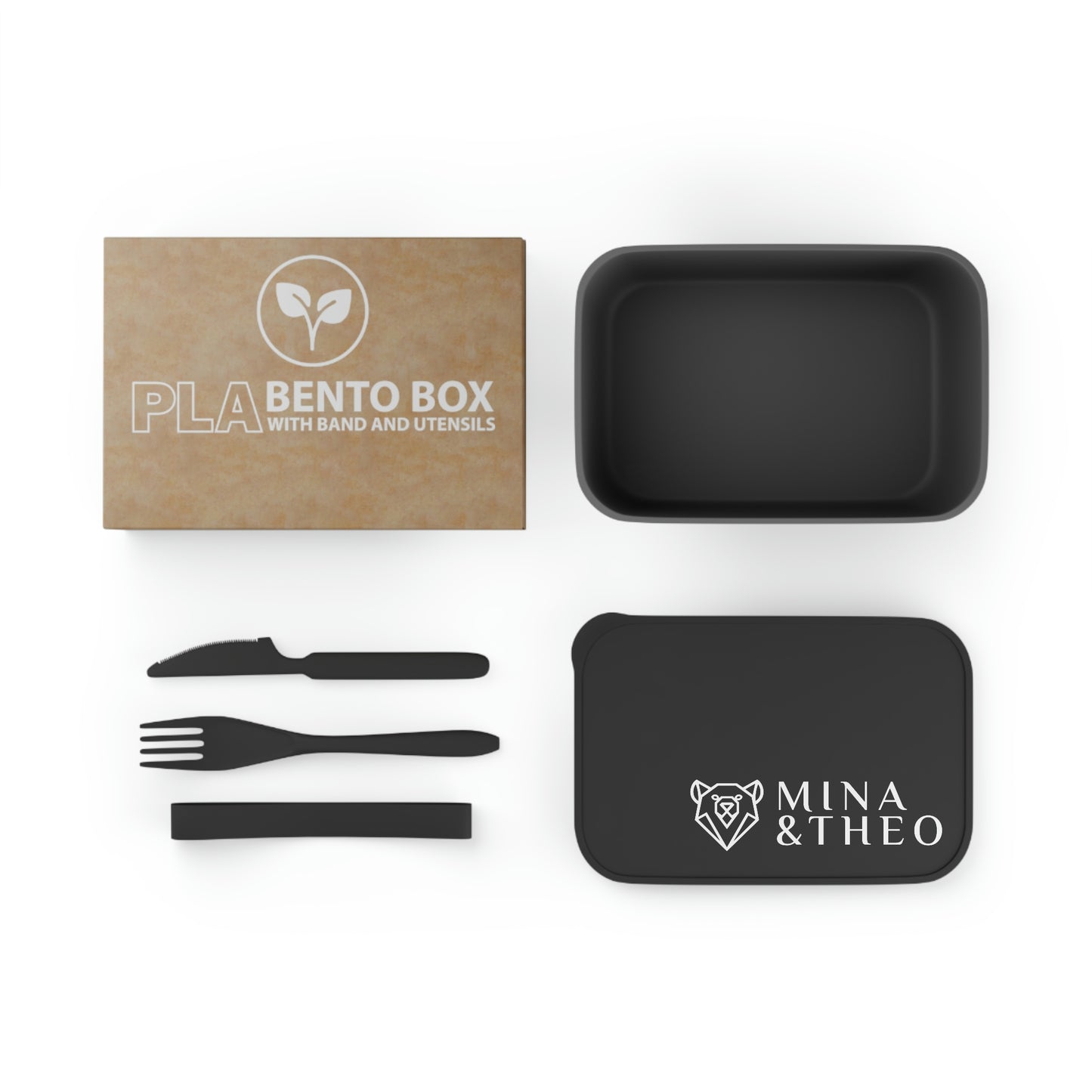 EcoFriendly Bento Box with Band and Utensils